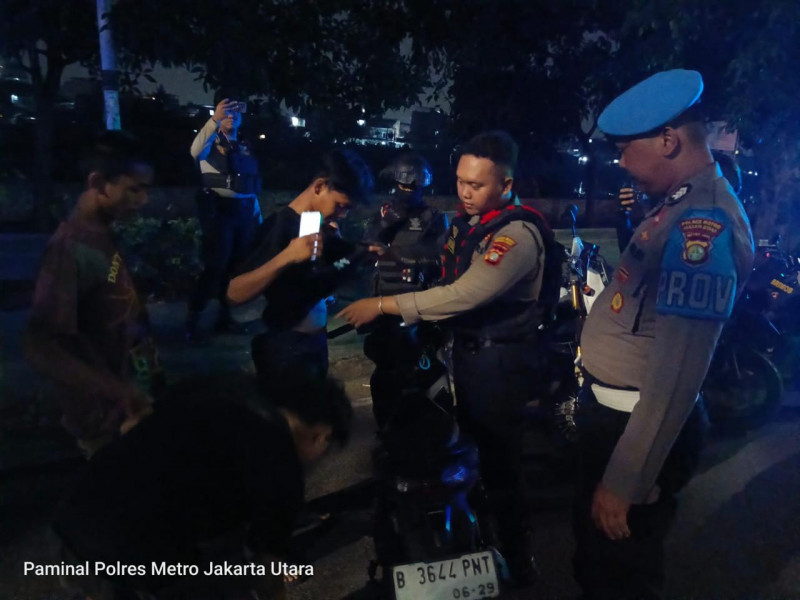 Polres Metro Jakarta Utara Gelar Patroli KRYD dan Razia Stasioner, Antisipasi Curanmor dan Gangguan Kamtibmas