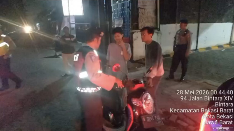 Polsek Bekasi Barat Perketat Pengamanan Malam Takbiran, Razia dan Patroli Digelar Cegah Kejahatan Jalanan