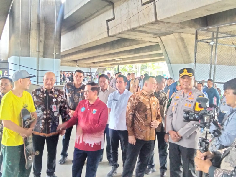 Polres Metro Jakarta Utara Amankan Peresmian Taman Si Pitung Kolong Tol Jampea, Dihadiri Gubernur DKI Jakarta