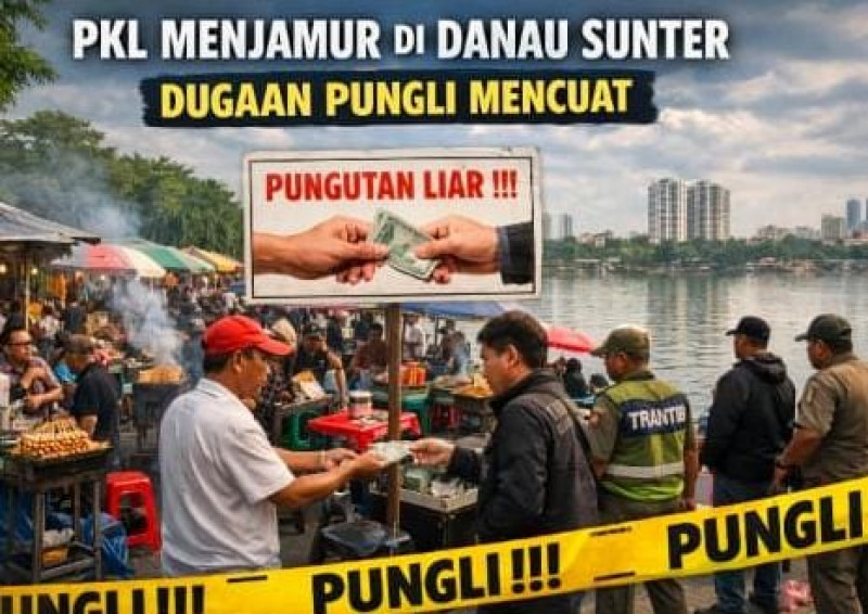PKL Menjamur di Danau Sunter, Dugaan Pungli Jadi Sorotan Warga