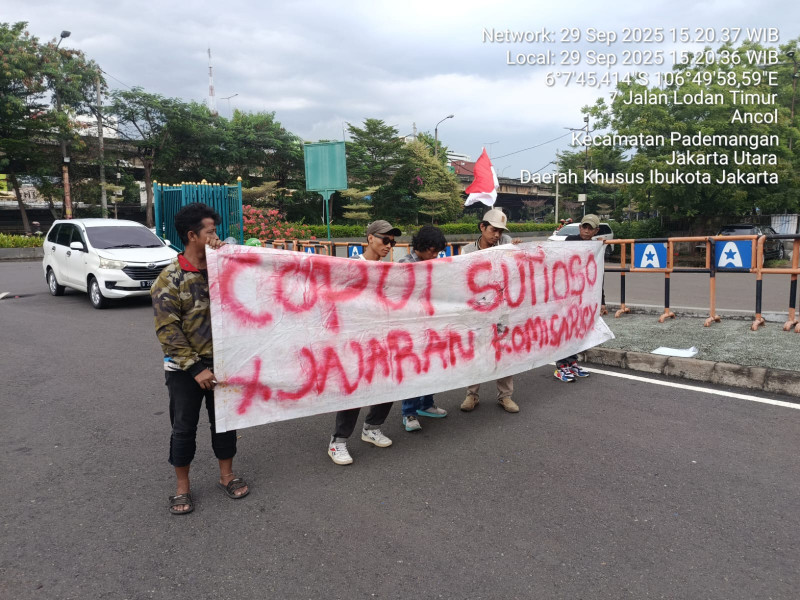Aksi Demo Himpunan Aktivis Pemuda Indonesia di Ancol Berjalan Kondusif, Polisi Siagakan 20 Personil