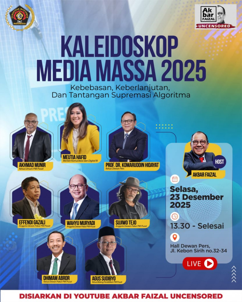 PWI Pusat Gelar Kaleidoskop Media Massa 2025, Menteri Komdigi hingga Dewan Pers Hadir