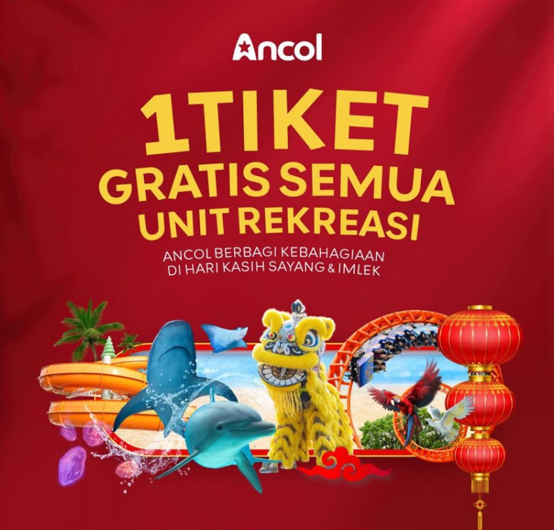 Valentine dan Imlek Makin Meriah, Ancol Buka Akses Seluruh Wahana dengan Satu Tiket