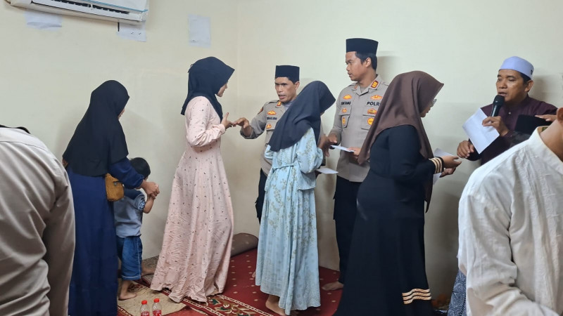 Polsek Medansatria Gelar Tasyakuran dan Santunan Anak Yatim di Mako Baru