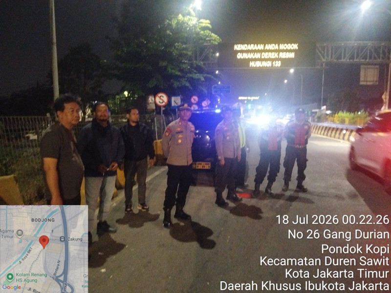 Jaga Jakarta On The Spot Wakapolsek Bekasi Barat Pimpin KRYD Cegah Tawuran