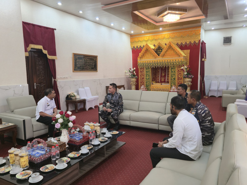 Danlanal Simeulue Laksanakan Kunker Ke Posal Abdya serta Jalin Silaturahmi Dengan Forkopimda Aceh Barat Daya