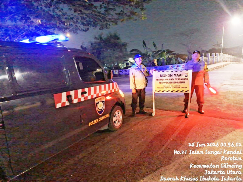 KRYD Polsek Cilincing Sasar Titik Rawan Tawuran, Situasi Wilayah Tetap Kondusif
