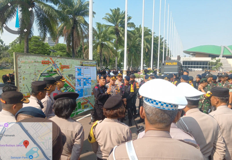 Pengamanan Pelayanan Aksi Unras di Gedung DPR/MPR RI
