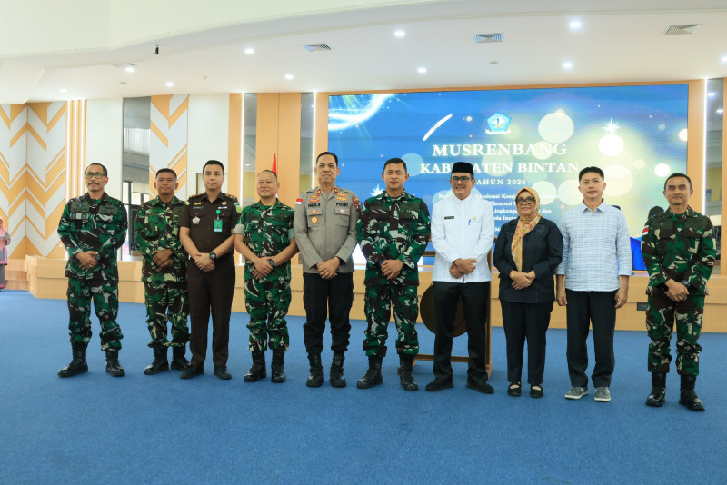 Dukung Percepatan Pembangunan Daerah, Danlanal Bintan Hadiri Musrenbang Kabupaten Bintan 2026