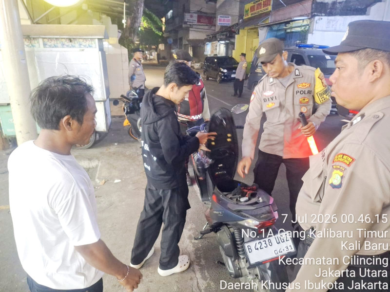 Jaga Jakarta+, Polsek Cilincing Intensifkan KRYD Demi Ciptakan Wilayah Aman
