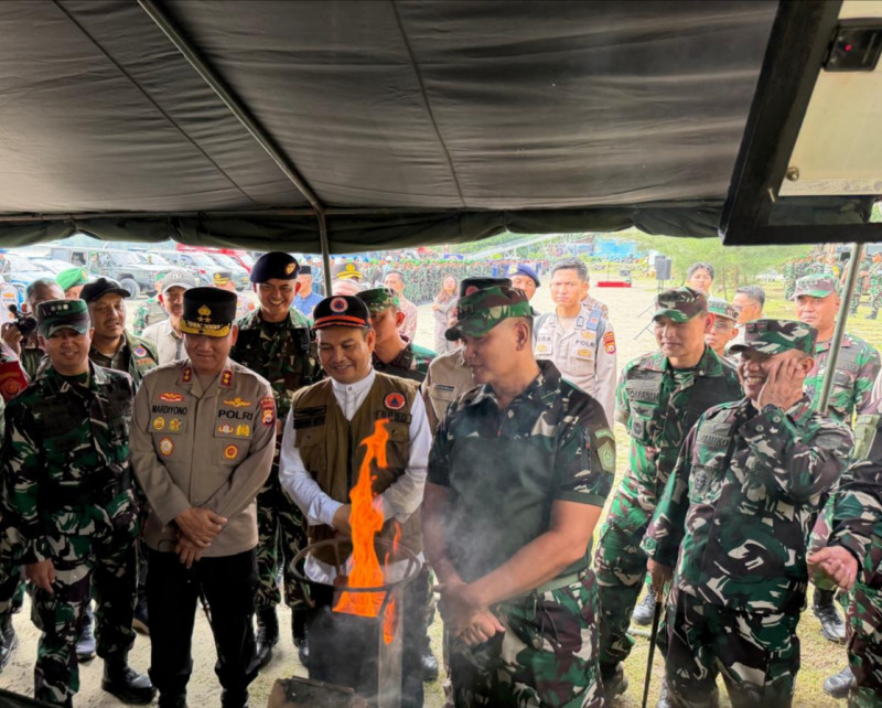 Lanal Bengkulu Ikuti Apel Gelar Latihan Kesiapsiagaan Operasional Penanggulangan Bencana Alam Gempa Bumi Megathrust Tahun 2026