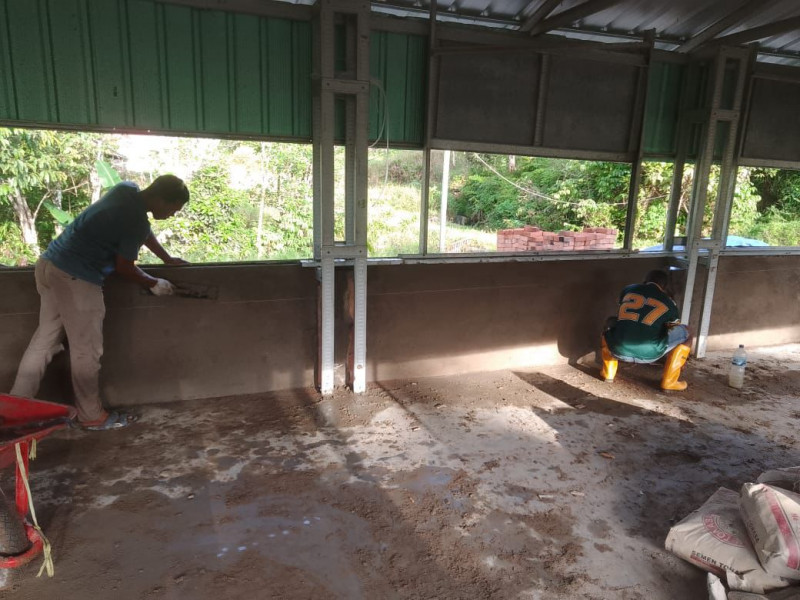 Satgas TMMD Ke 126 Terus Genjot Perehaban Gereja Advent di Kampung Babak