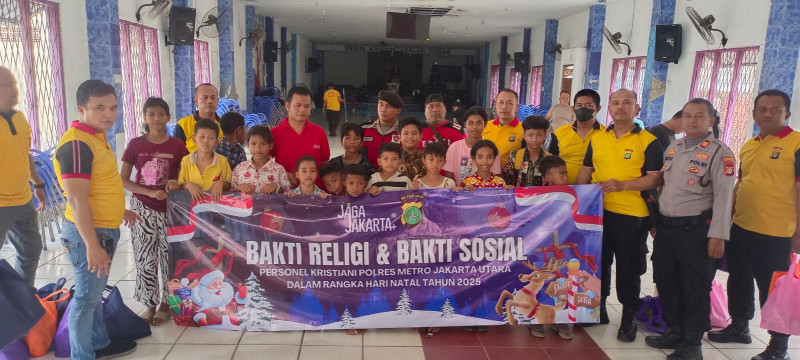 Polsek Cilincing Gelar Bakti Religi dan Sosial Menyambut Natal 2025 dan Tahun Baru 2026
