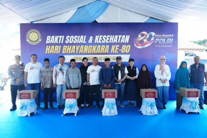 Sambut Hari Bhayangkara ke-80, Wakapolri dan Akpol '90 Dhira Brata Gelar Bakti Sosial dan Kesehatan di Bogor
