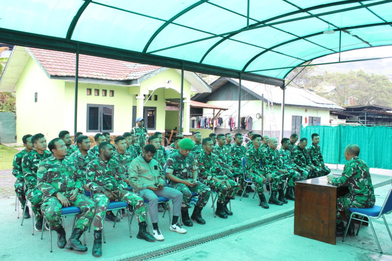 Kodim 1714/Puncak Jaya Gelar P4GN dan Tes Urin Personel Semester I TA 2026