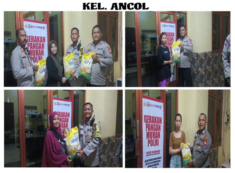 Polsek Pademangan Gelar Gerakan Pangan Murah, 2 Ton Beras Habis Diserbu Warga