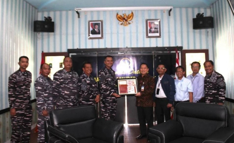 Pererat Kemitraan Komandan Lanal Bengkulu Sambut Kepala Perwakilan Bank Indonesia Bengkulu