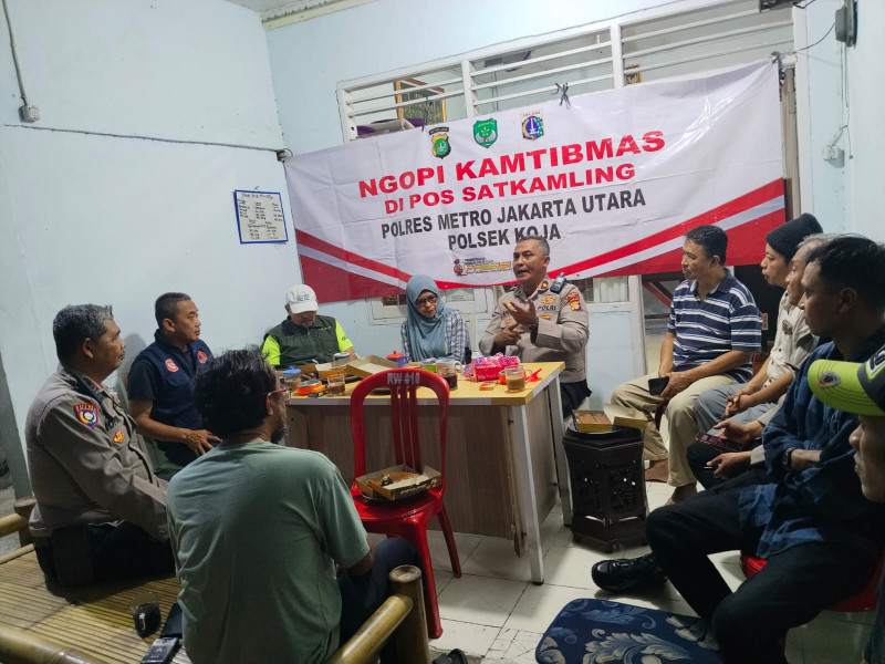 Lewat Ngopi Kamtibmas, Kapolsek Koja Dengarkan Aspirasi Warga Tugu Utara