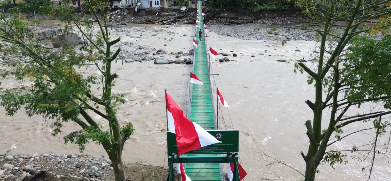 Kasad Launching 11 Jembatan Gantung di Aceh, Bagian dari 218 Jembatan yang Rampung Dibangun TNI