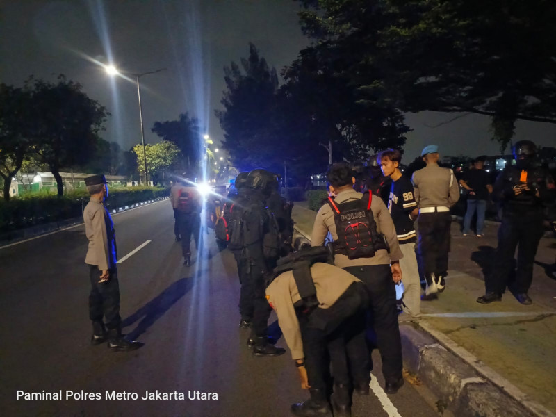Patroli KRYD dan Razia Stasioner, Polres Metro Jakarta Utara Pastikan Situasi Tetap Kondusif