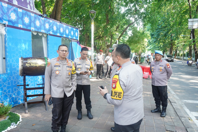 Kapolres Metro Jakarta Utara Cek Kesiapan Pospam Idul Fitri di Danau Sunter