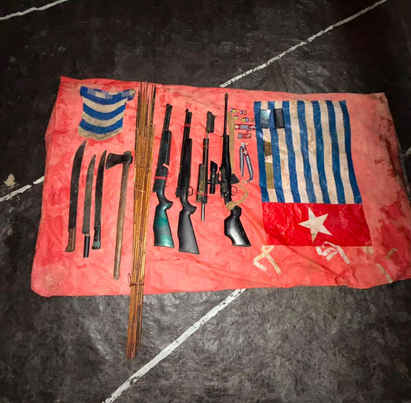 Langkah Nyata Menjaga Papua Damai: Koops TNI Habema Kuasai Honai Kelompok Bersenjata OPM, Tiga Pucuk Senjata Api Berhasil Diamankan