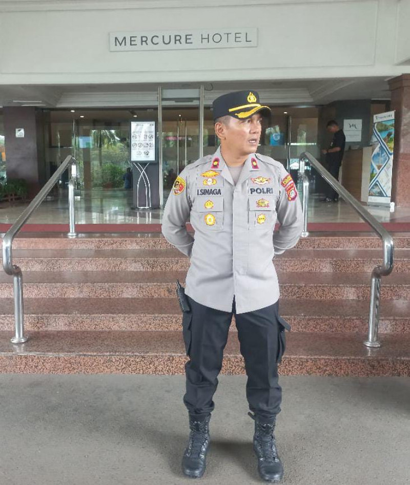 Kapolsek Pademangan Gelar Apel Pengamanan SAGKI 2025 di Hotel Mercure Ancol