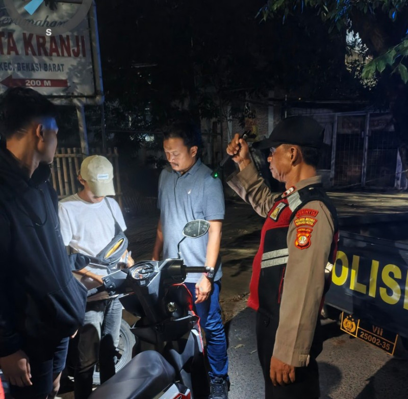Jaga Jakarta On The Spot Polsek Bekasi Barat Gelar Patroli dan Razia Stasioner, Cegah Tawuran hingga Kejahatan Jalanan