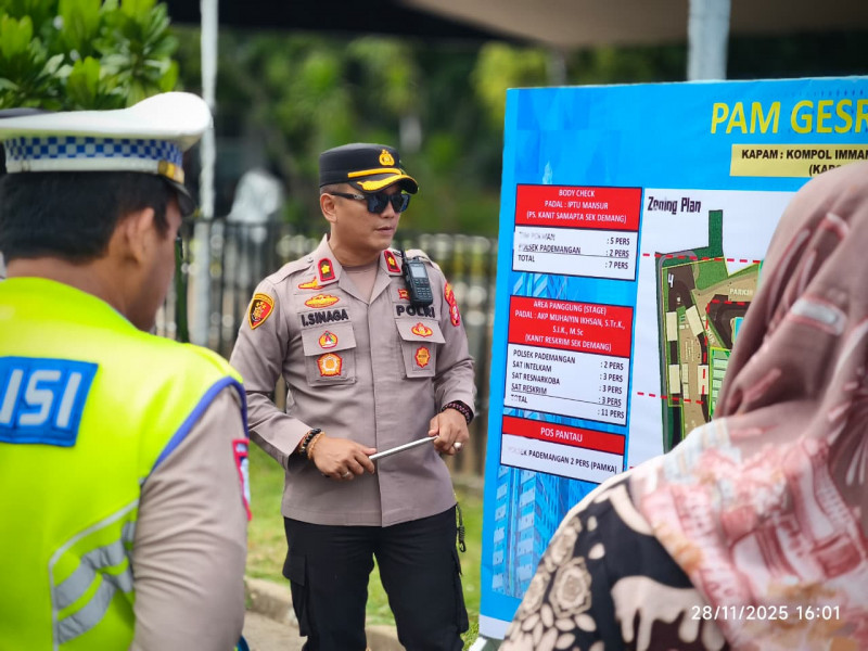 Polsek Pademangan Gelar TWG dan Apel Pengamanan Gesrek Festival 2025 di Ancol