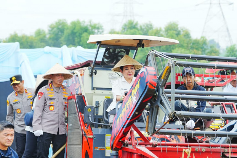 Kapolri Bersama Ketua Komisi lV Panen Raya Jagung Serentak, Wujud Nyata Dukung Ketahanan Pangan Nasional
