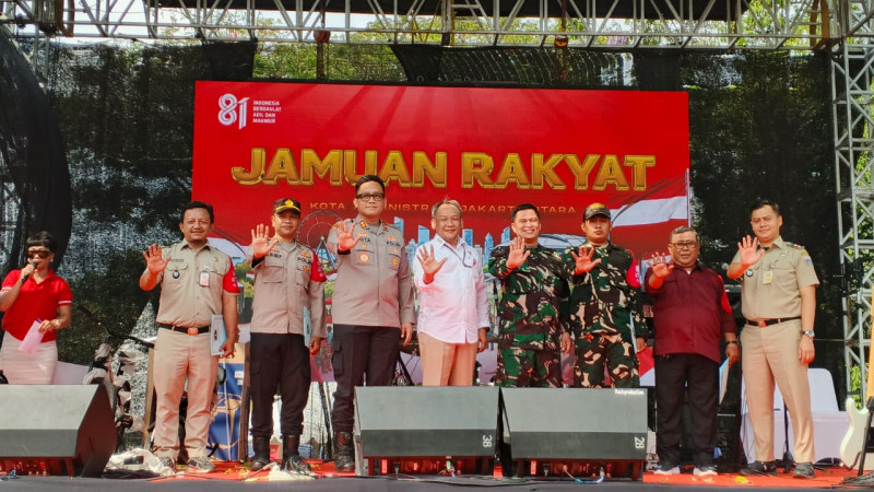 Jamuan Rakyat HUT RI ke-81 di Taman Waduk Pluit, 2.800 Paket Sembako Dibagikan