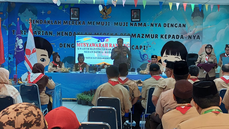 Perkuat Peran Pramuka, Polsek Medansatria Ajak Anggota Jadi Mata dan Telinga Kamtibmas