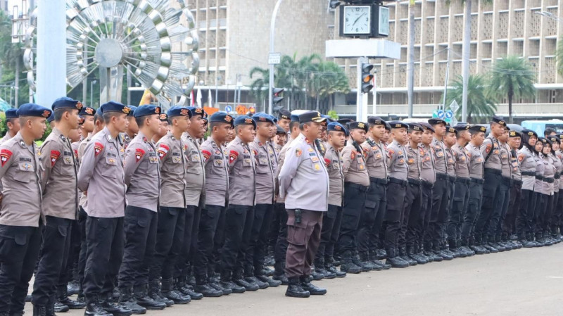 Polisi Kerahkan 1.392 Personel Layani Aksi KSPI di Silang Monas