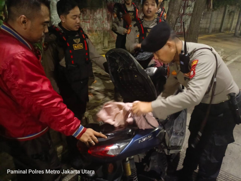 Patroli Dini Hari Polres Metro Jakarta Utara, Tiga Motor Tanpa Dokumen Diamankan