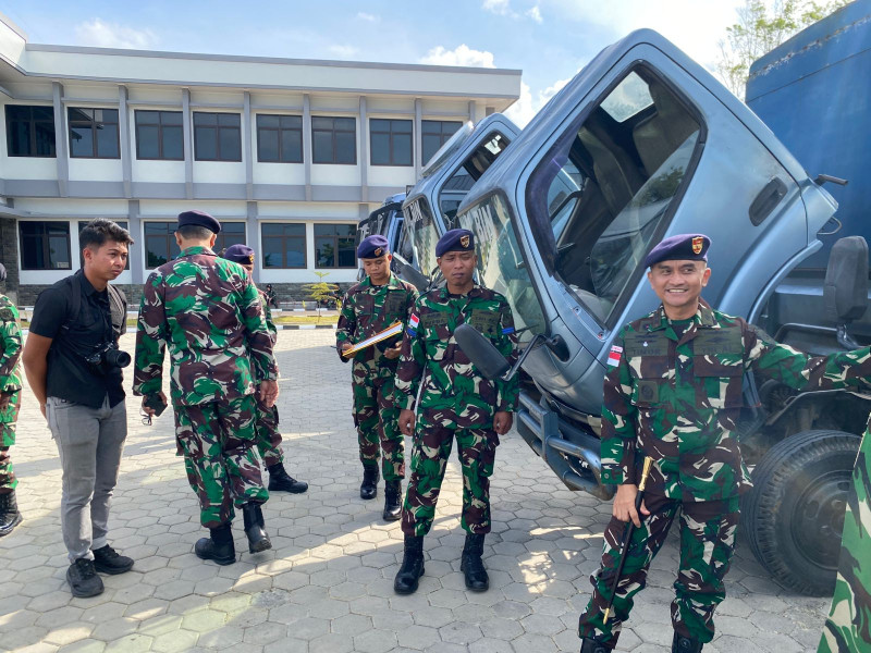 Guna Mendukung Tugas Operasional, Danlanal Bintan Cek Kesiapan Kendaraan Dinas