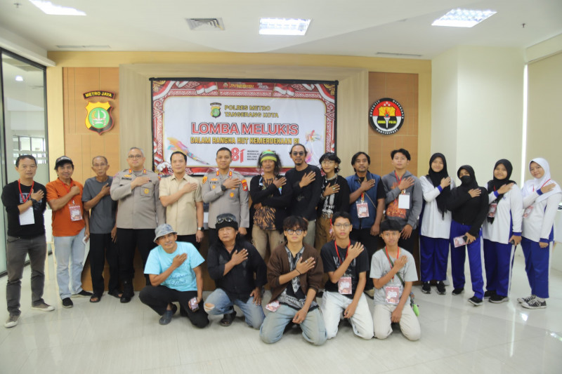 Bukan Cuma Ungkap Kasus, Polres Metro Tangerang Kota Gelar Lomba Melukis