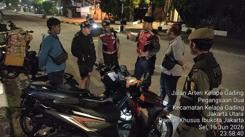 Polsek Kelapa Gading Gelar Patroli KRYD, Antisipasi Tawuran dan Kejahatan Jalanan