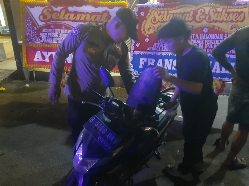 Polsek Metro Penjaringan Gelar KRYD, 11 Motor Tanpa Surat Diamankan Saat Patroli Malam