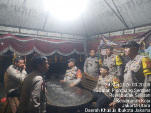 Polisi Siaga di Pos Pantau Pasar Ular Plumpang, Antisipasi Tawuran dan Kejahatan Jalanan