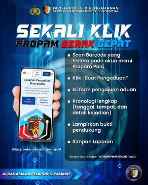 Propam Polri Luncurkan Layanan Pengaduan Cepat, Cukup Scan QR dan Lapor