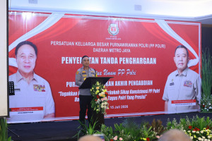 Wakapolda Metro Jaya Sematkan Penghargaan Tridharma kepada 25 Pengurus PP Polri