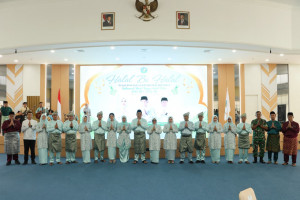 Mempererat Silaturahmi, Danlanal Bintan Hadiri Halal Bihalal Forkopimda Bintan