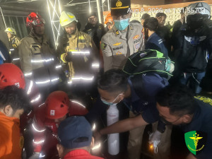 Biddokkes Polda Metro Jaya Kerahkan Tim Keslap dan DVI Tangani Kebakaran Gedung Bapenda