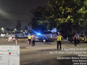 Jaga Jakarta On The Spot : Waka Polsek Bekasi Barat Pimpin Razia dan Patroli Antisipasi Tawuran