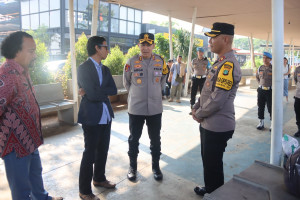 Polres Kepulauan Seribu Laksanakan Penyekatan Pelajar dan Kelompok Anarkis Aksi Unjuk Rasa di Jakarta