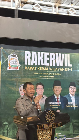 Tutup Rakerwil I DPW TMI Provinsi Jambi, Aiman Adnan WAKETUM DPN Tani Merdeka Indonesia Siap Kawal Hasil Rekomendasi ke Pemerintah Pusat