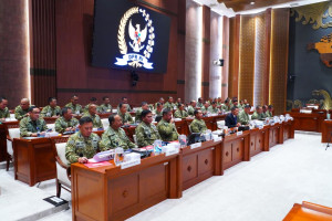 Panglima TNI Bersama Wamenhan RI Hadiri Raker Bersama Komisi I DPR RI