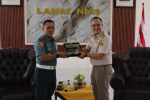Perkuat Sinergitas Pengamanan Hayati dan Penegakan Hukum Laut, Lanal Nias Terima Audiensi Badan Karantina Indonesia