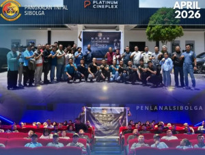 Tingkatkan Motivasi dan Jiwa Patriotisme, Lanal Sibolga Nobar Film The Hostage's Hero