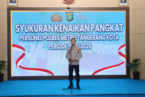 Momen Haru di Polres Metro Tangerang Kota, 100 Personel Resmi Naik Pangkat